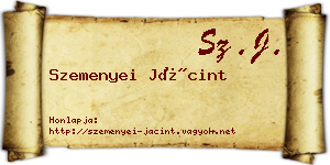 Szemenyei Jácint névjegykártya